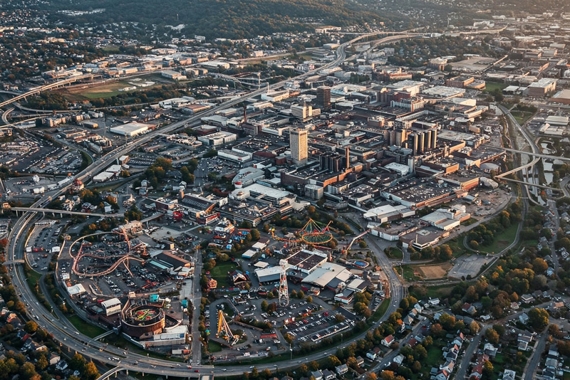 hershey pa simulated drone image